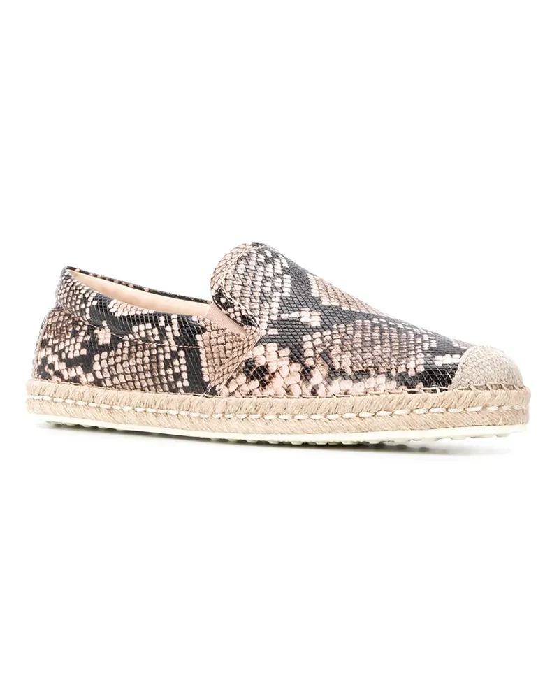 TOD'S Espadrilles mit Pythonleder-Optik - Nude Nude
