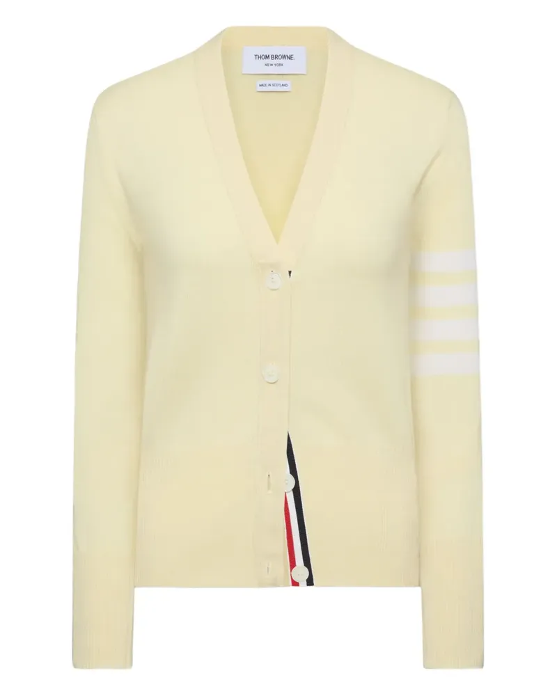 Thom Browne Cardigan mit V-Ausschnitt - Gelb Gelb