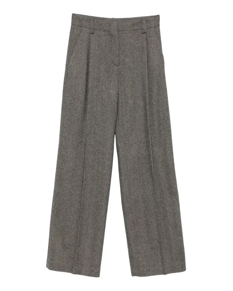 Antonelli Firenze herringbone pleated trousers - Braun Braun