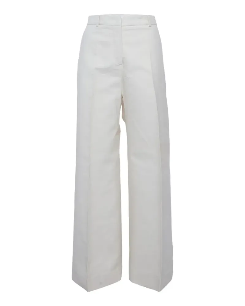 SPORTMAX gabardine wide-leg trousers - Weiß Weiß