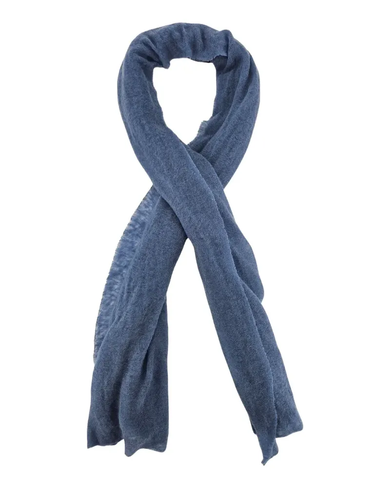 Botto Giuseppe small raw-edge cashmere scarf - Blau Blau