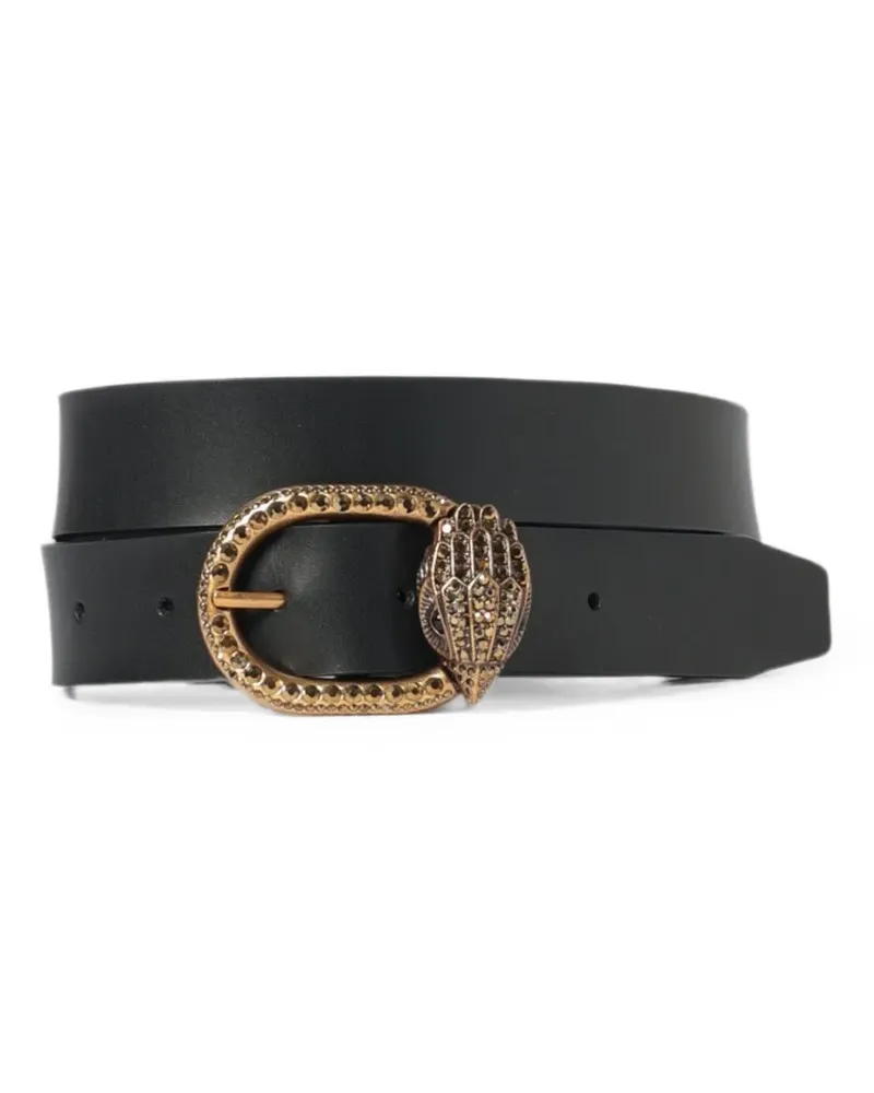 Kurt Geiger crystal-embellished Eagle Head belt - Schwarz Schwarz