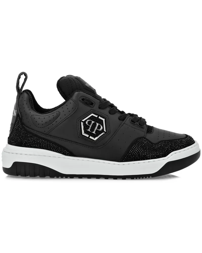 Philipp Plein Hexagon Crystal Sneakers - Schwarz Schwarz