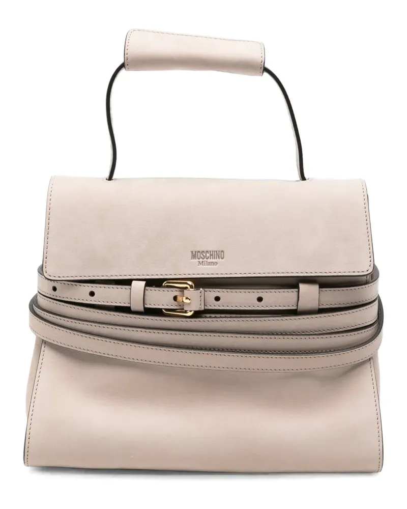 Moschino Schultertasche mit Gürtel - Nude Nude