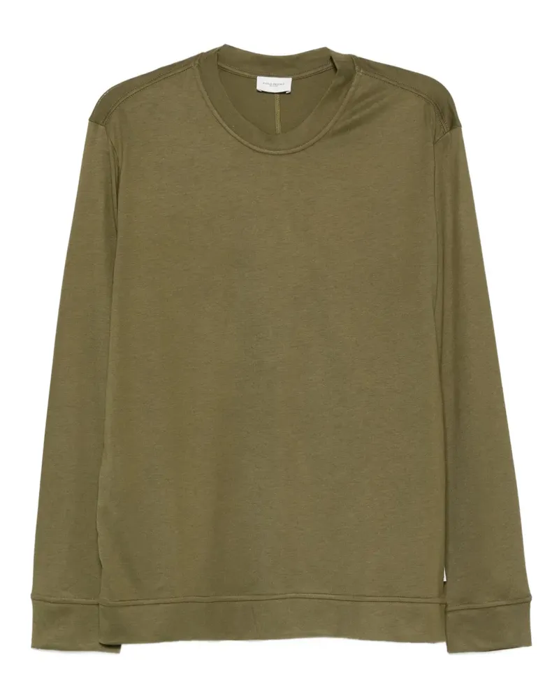 Paolo Pecora Milano Klassisches Langarmshirt - Grün Grün