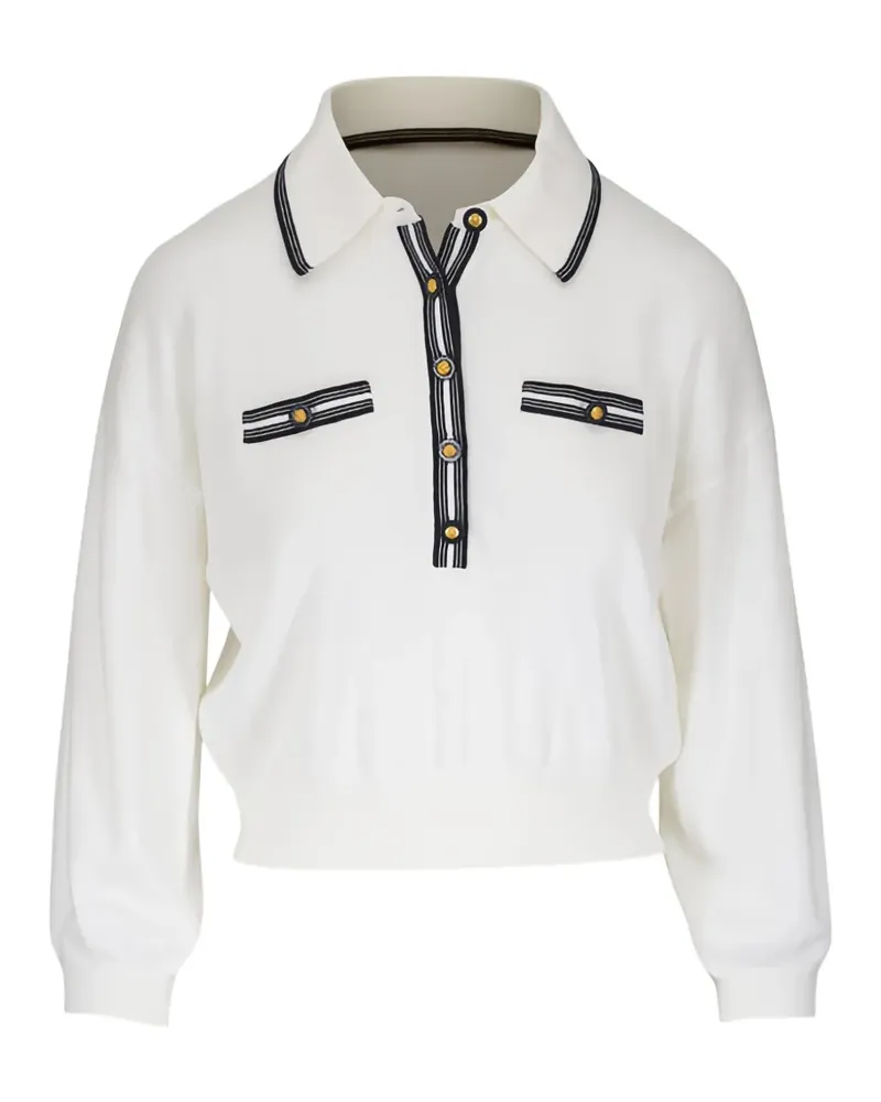 L'Agence Malaki polo top - Weiß Weiß