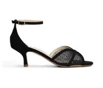 Mesh-Sandalen mit Polka Dots - Schwarz