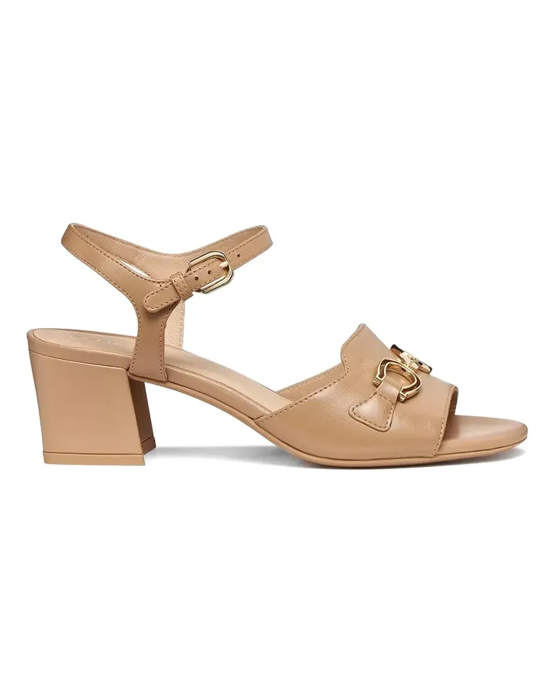 Geox 50 New Eraklia horsebit-detail buckle-fastening heeled sandals - Nude Nude