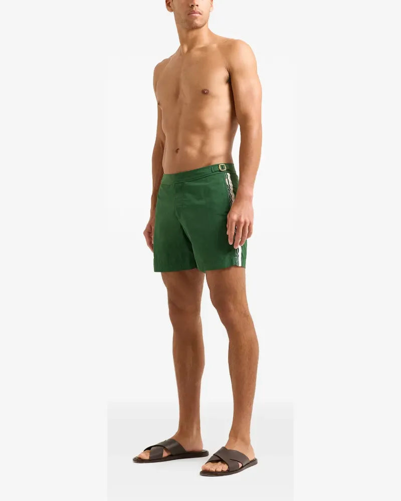 Orlebar Brown Bulldog Badeshorts mit Streifen - Grün Grün