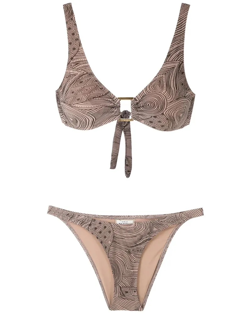 Amir Slama Marajoara' Bikini mit Print - Schwarz Schwarz