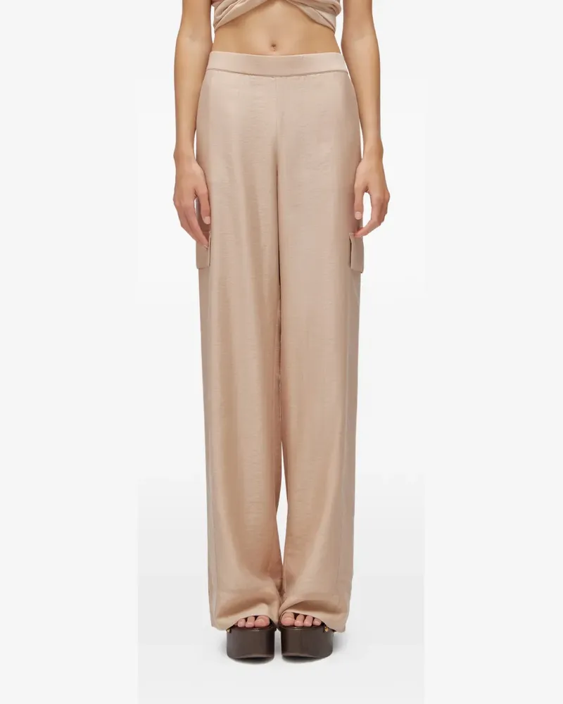 Blumarine lace-trim cargo pants - Nude Nude