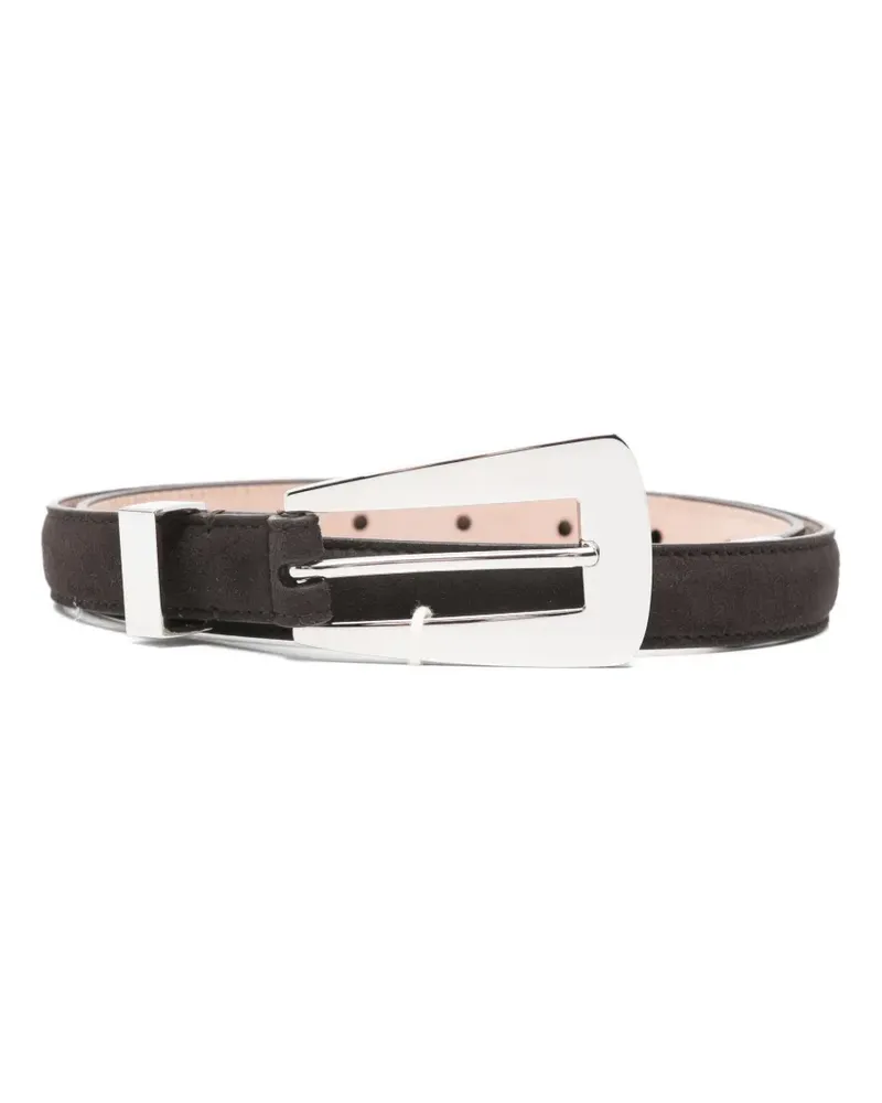 KHAITE Lucca suede belt - Braun Braun