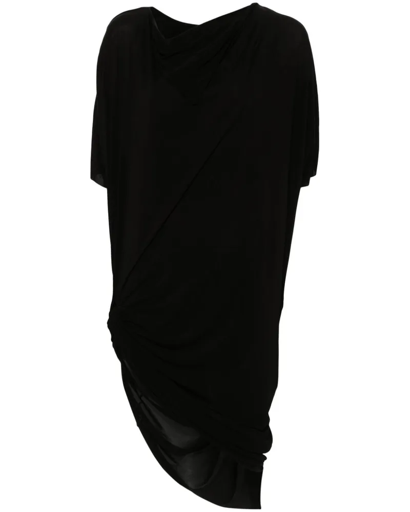 Rick Owens Drapiertes Edfu Kleid - Schwarz Schwarz