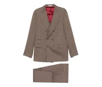 Doppelreihiger Anzug - Braun