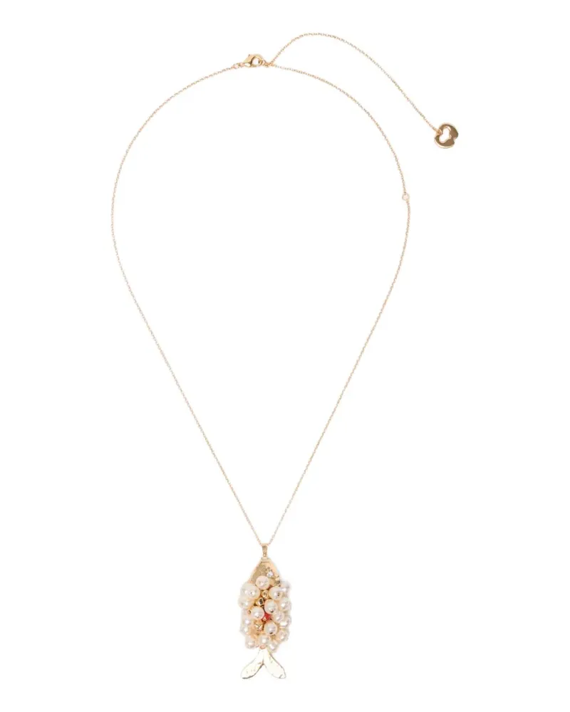 Maje bead-embellished necklace - Gold Gold