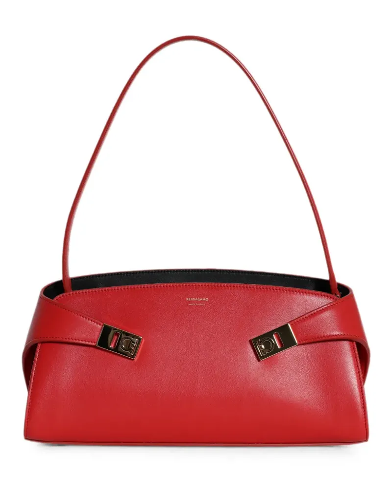 Ferragamo Hug East-West-Tasche mit Gancini-Schild - Rot Rot