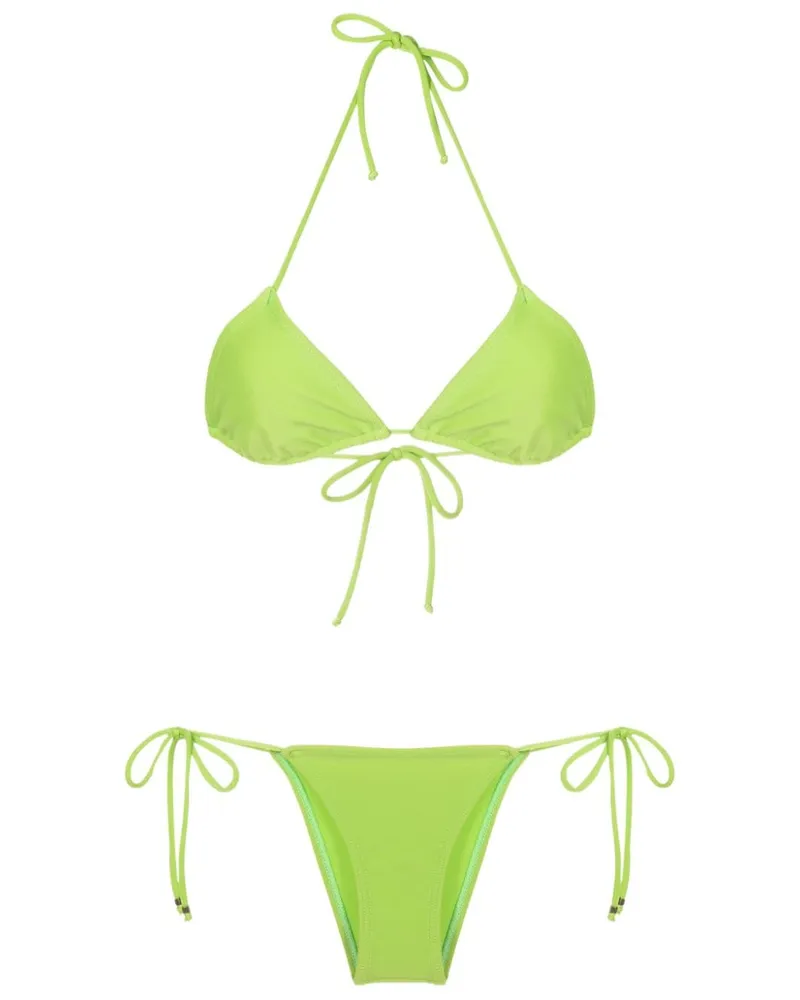 Amir Slama Klassischer Triangel-Bikini - Grün Grün
