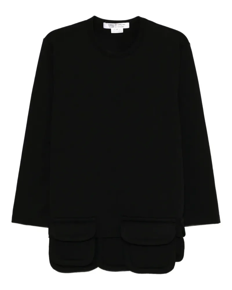 Comme des Garçons Klassisches Langarmshirt - Schwarz Schwarz
