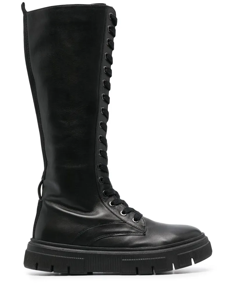 Geox Sneakers mit Schnürung - Schwarz Schwarz