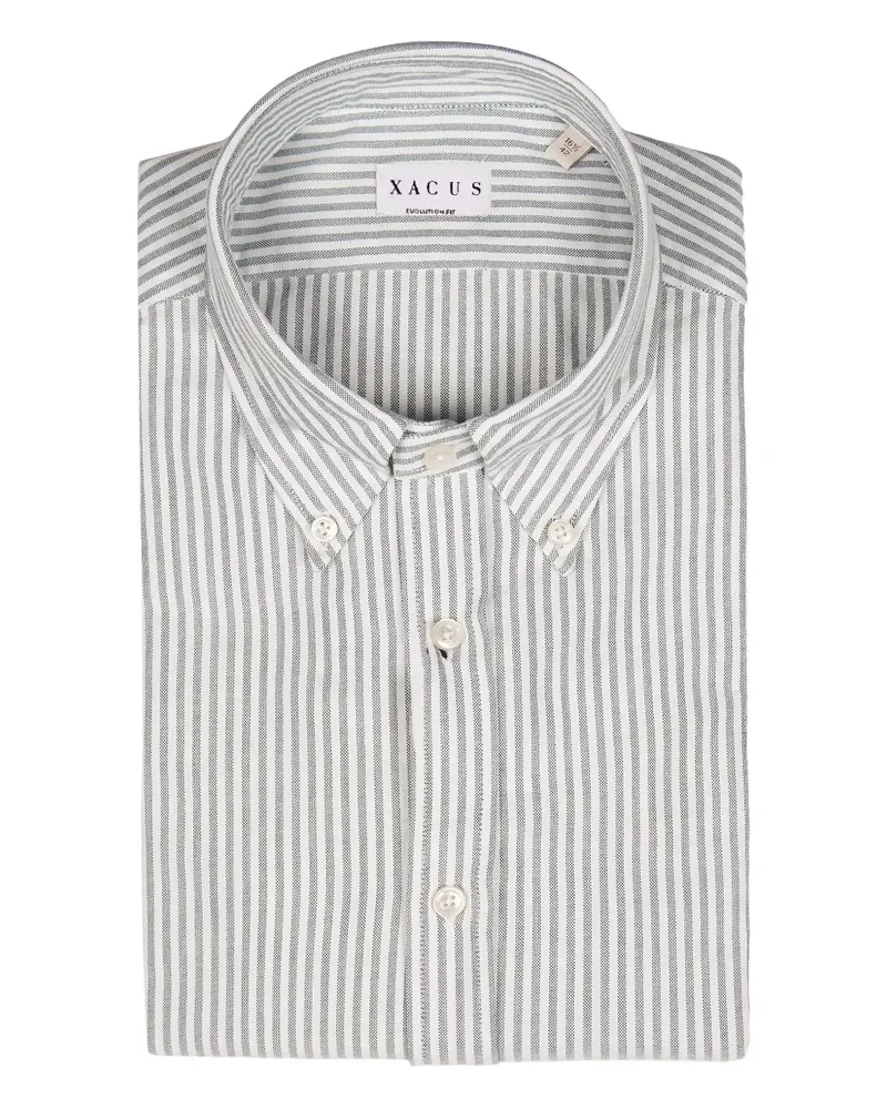 XACUS Gestreiftes Hemd - Weiß Weiß