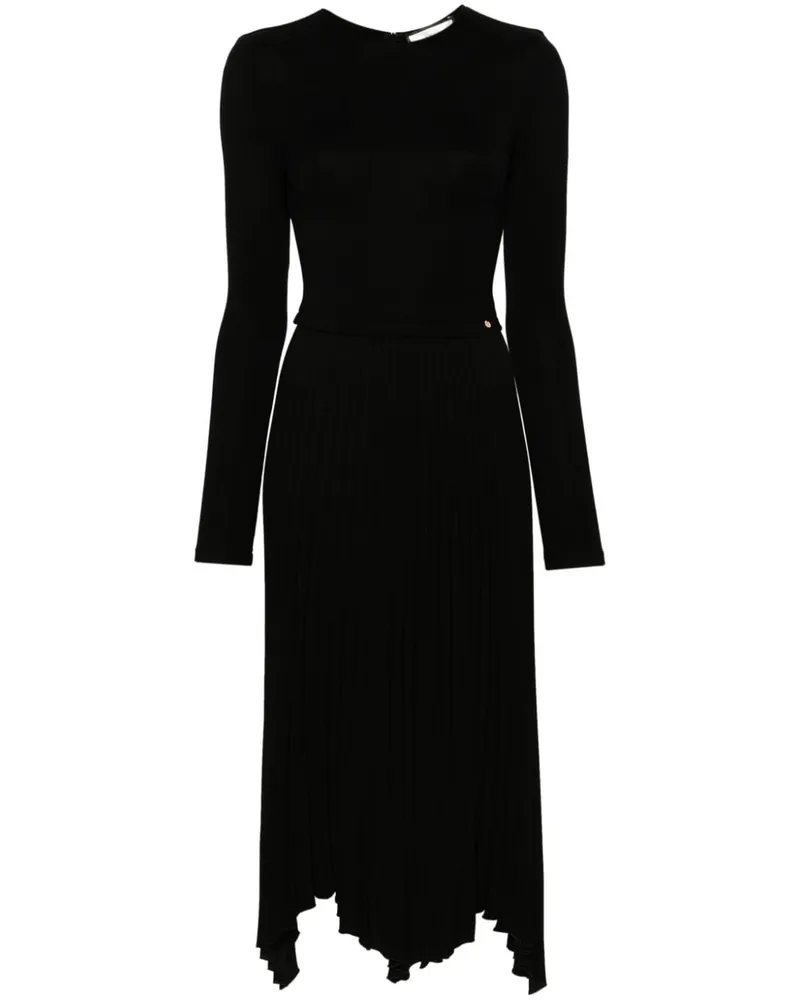 NISSA Midikleid mit Logo-Schild - Schwarz Schwarz