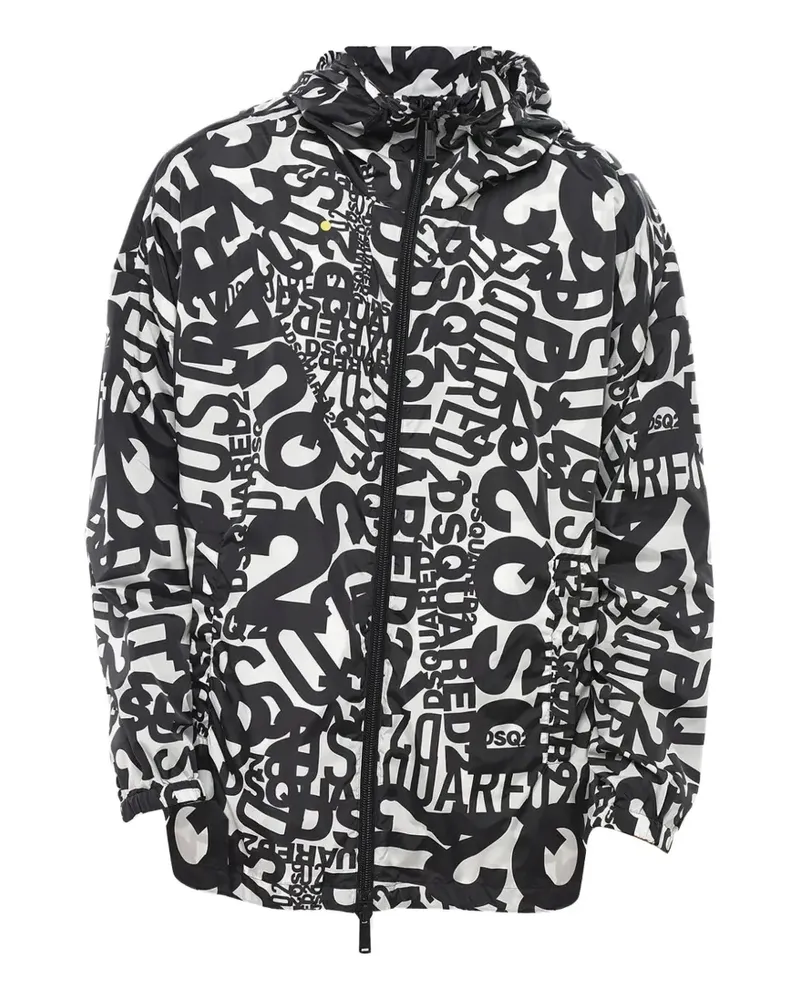 Dsquared2 Kapuzenjacke mit Monogramm - Weiß Weiß