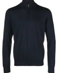 Corneliani Pullover mit Reißverschluss Blau