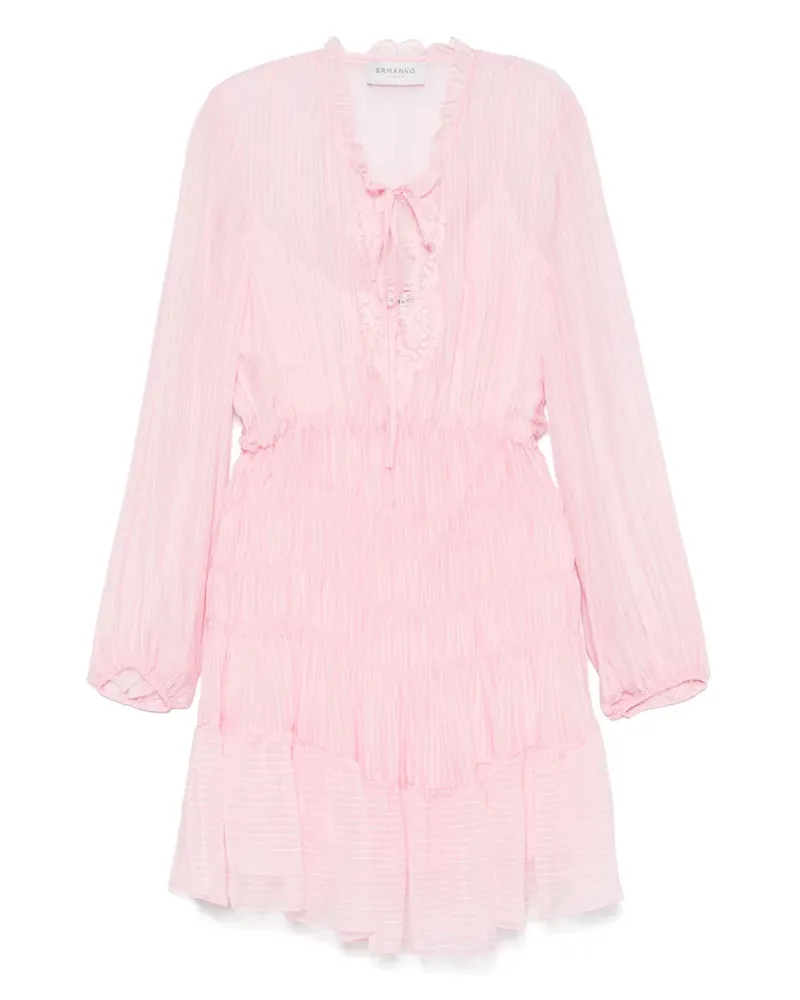 Ermanno Scervino Gestreiftes Minikleid - Rosa Rosa