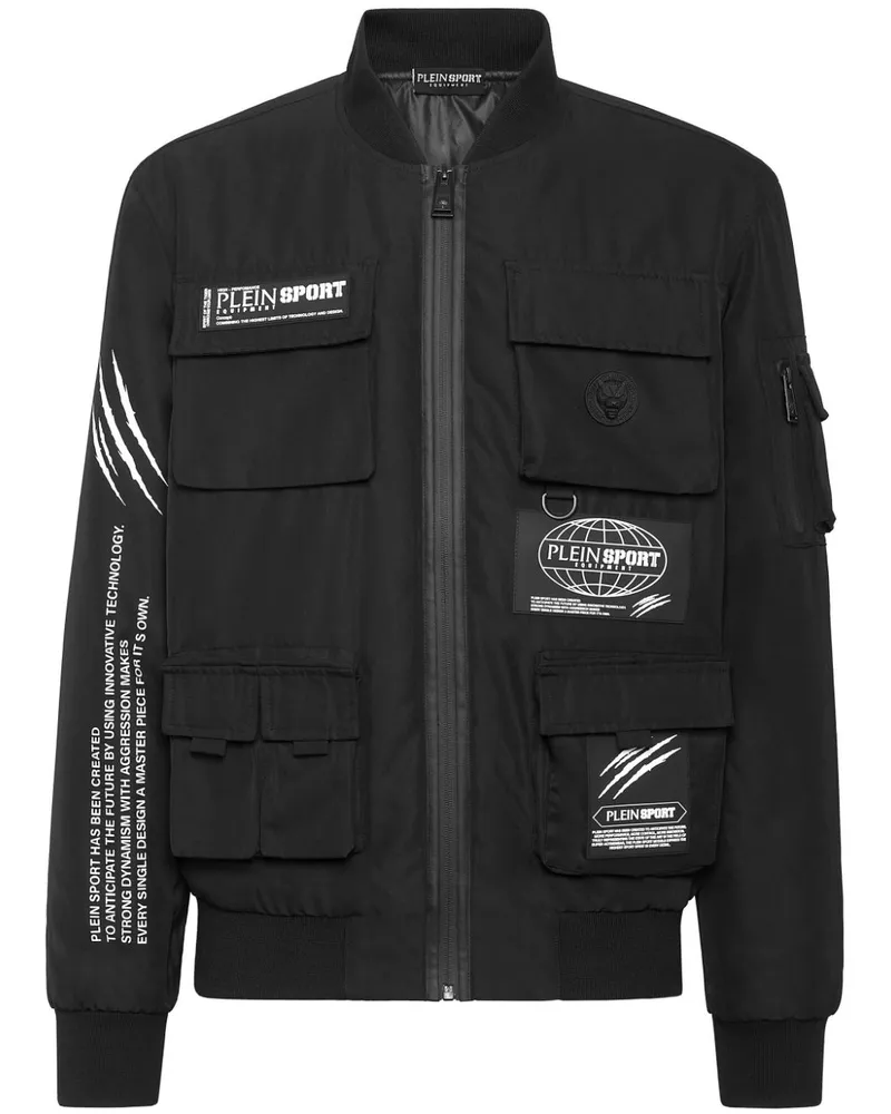Philipp Plein Bomberjacke mit Taschen - Schwarz Schwarz