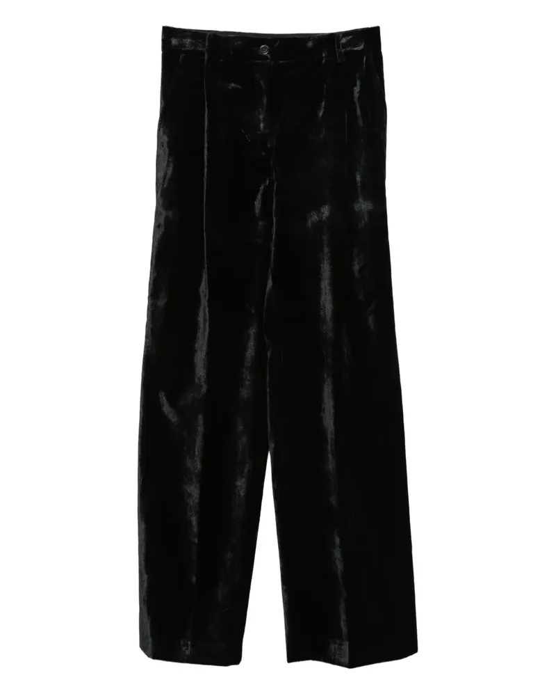 Semicouture Plissierte Hose - Schwarz Schwarz