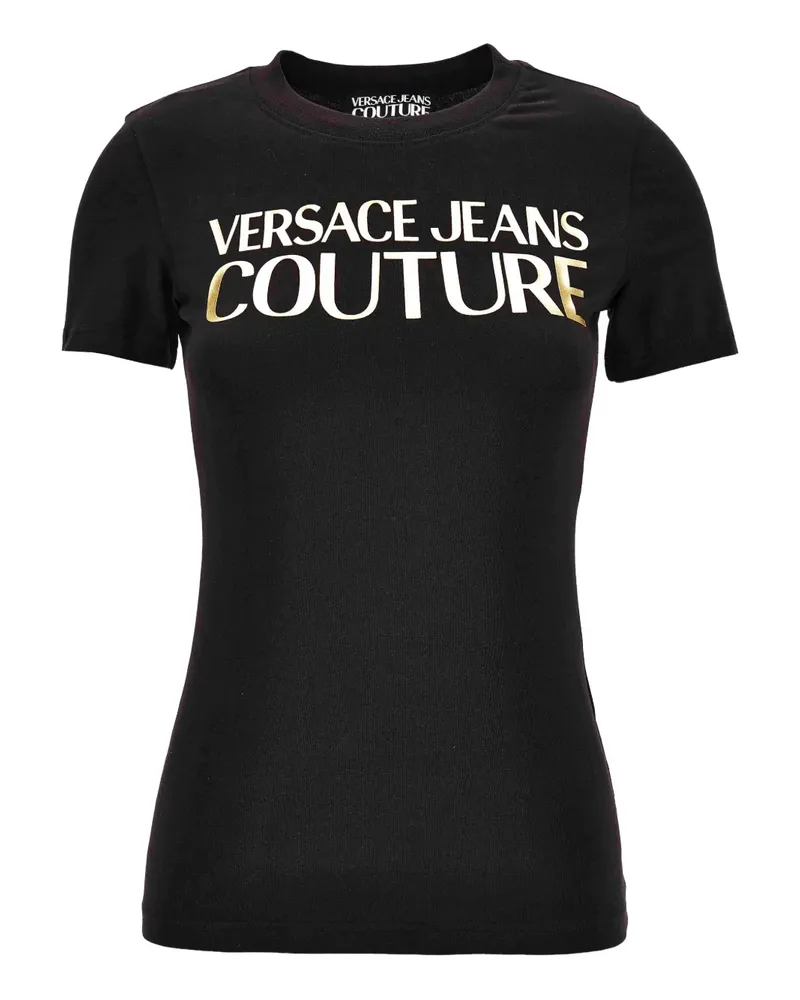 Versace Jeans T-Shirt mit Logo-Print - Schwarz Schwarz