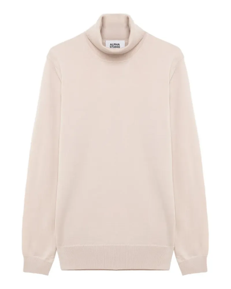 Alpha Studio Klassischer Rollkragenpullover - Nude Nude