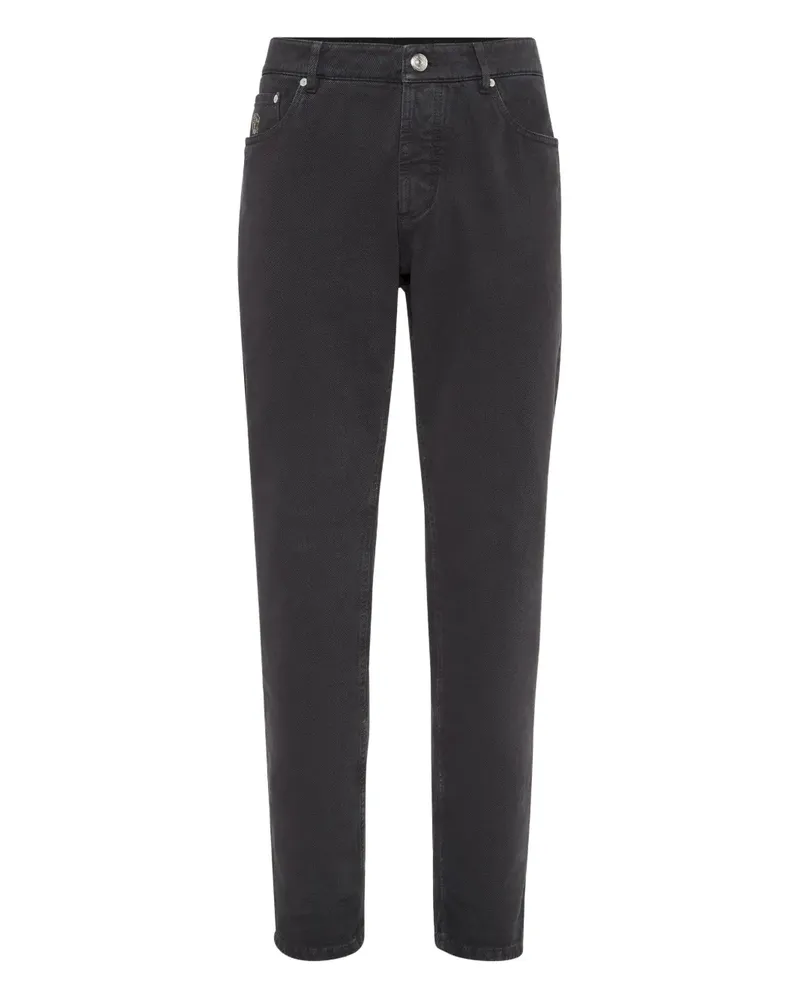 Brunello Cucinelli Stückgefärbte Jeans - Grau Grau