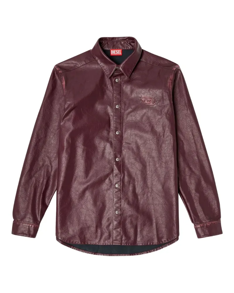 Diesel Fr-S-Simply Hemd mit Logo-Prägung - Violett Violett