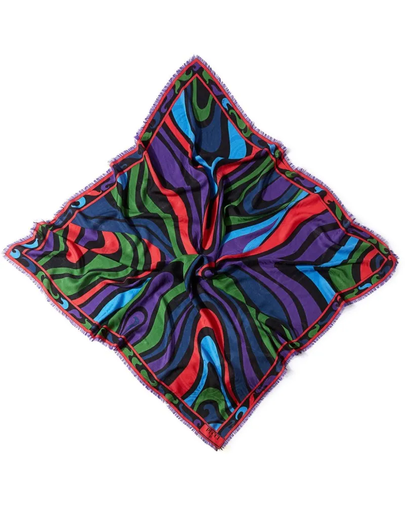 Emilio Pucci Großer Schal mit Marmo-Print - Violett Violett