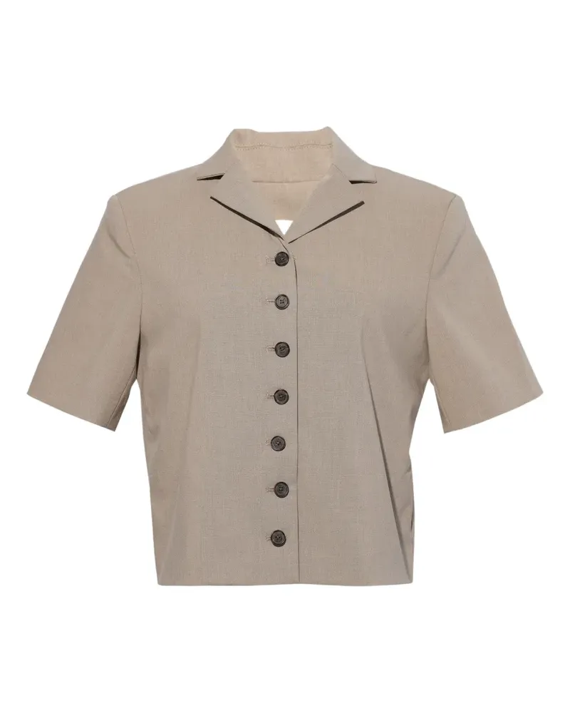 Sandy Liang Beverly short-sleeve jacket - Nude Nude