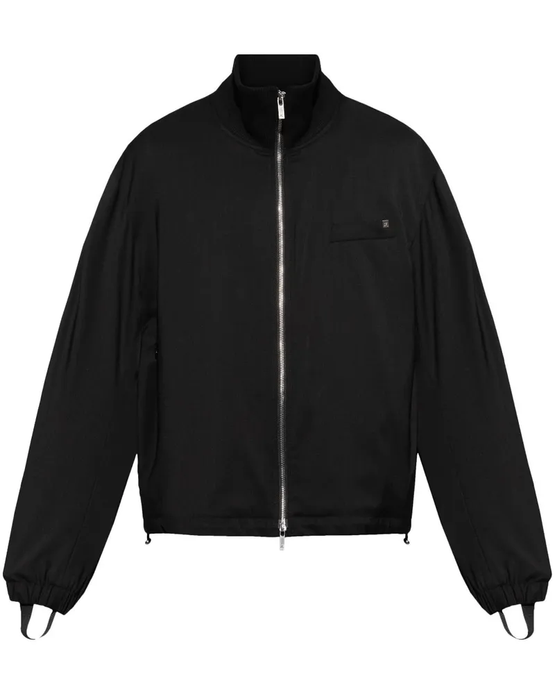 Helmut Lang Jacke mit elastischem Saum - Schwarz Schwarz