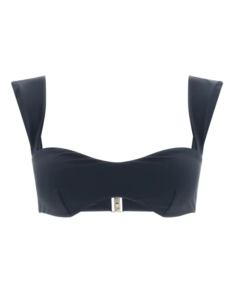 Magda Butrym retro-style wide-strap bikini top - Blau Blau
