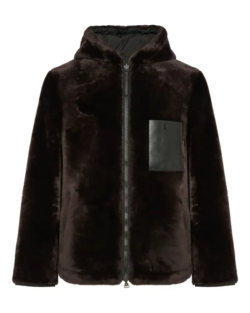 Yves Salomon Wendbarer Shearling-Hoodie - Braun Braun