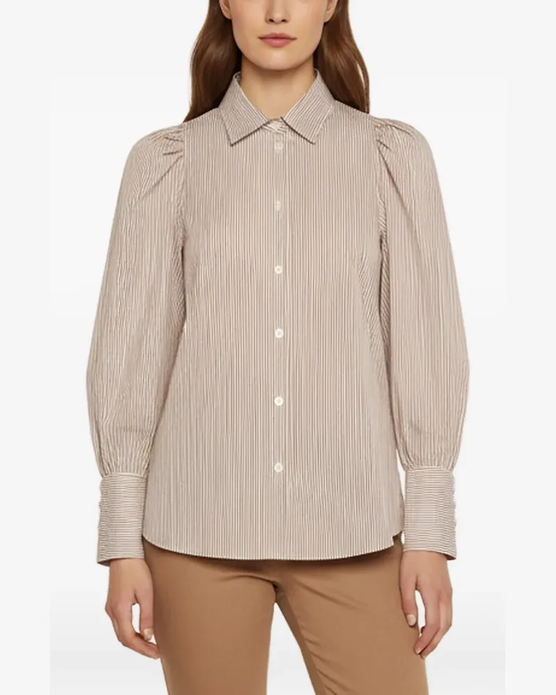 Sandro striped long-sleeve shirt - Nude Nude