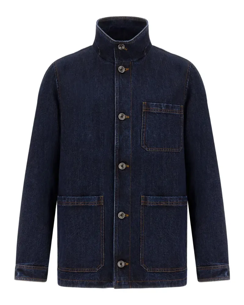 Herno Hemdjacke mit Stehkragen - Blau Blau