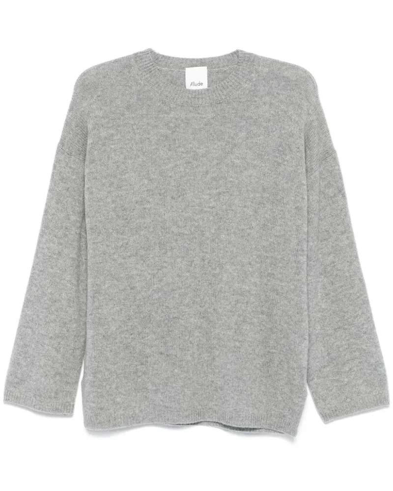ALLUDE Klassischer Kaschmirpullover - Grau Grau