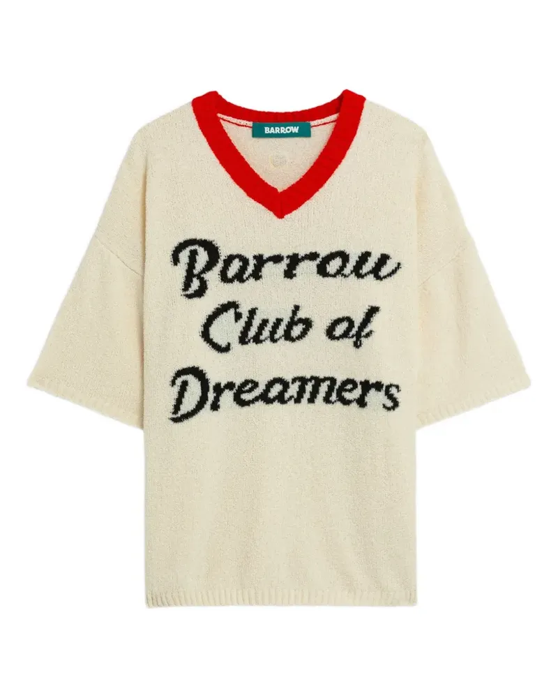 BARROW Kurzärmeliger Pullover mit V-Ausschnitt - Nude Nude