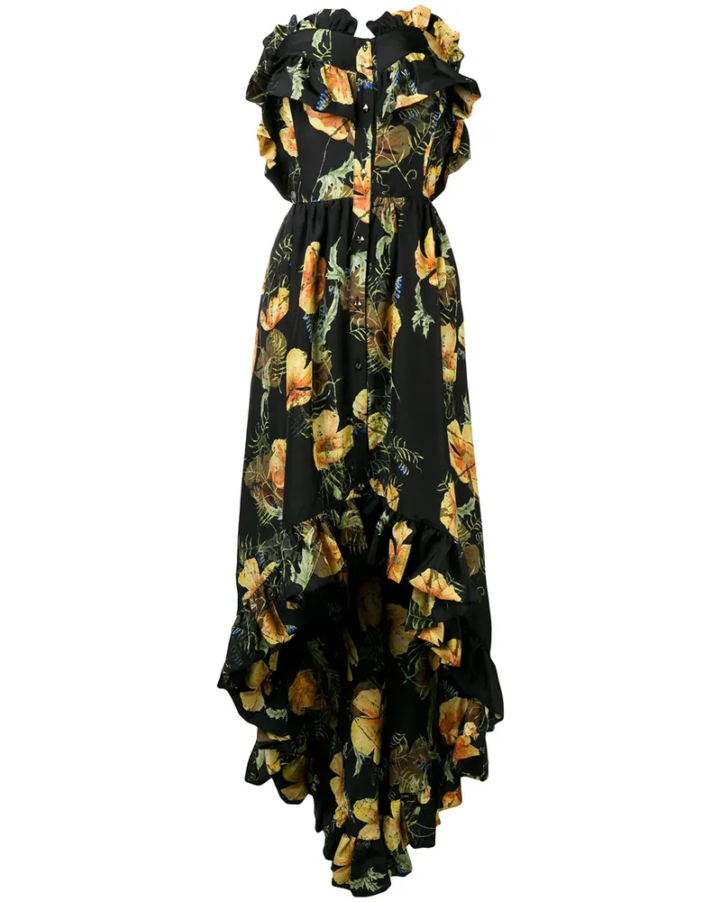 Philipp Plein Full Of Flower' Abendkleid - Schwarz Schwarz