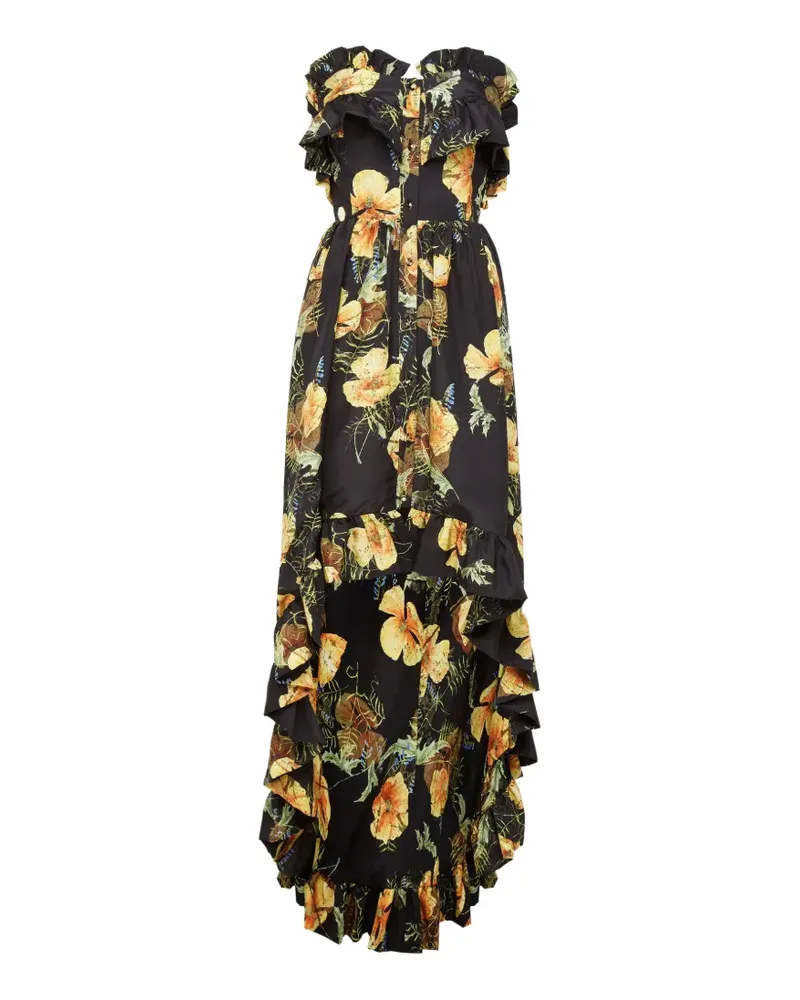 Philipp Plein Full Of Flower' Abendkleid - Schwarz Schwarz