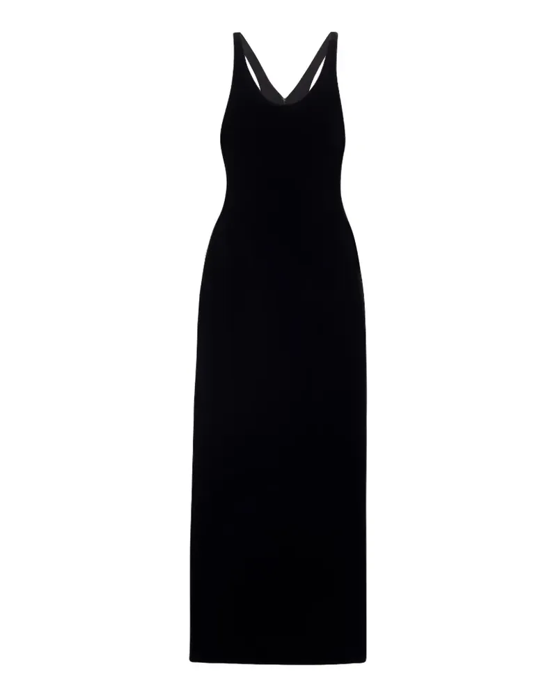 Saint Laurent Seidenkleid mit Cut-Outs - Schwarz Schwarz