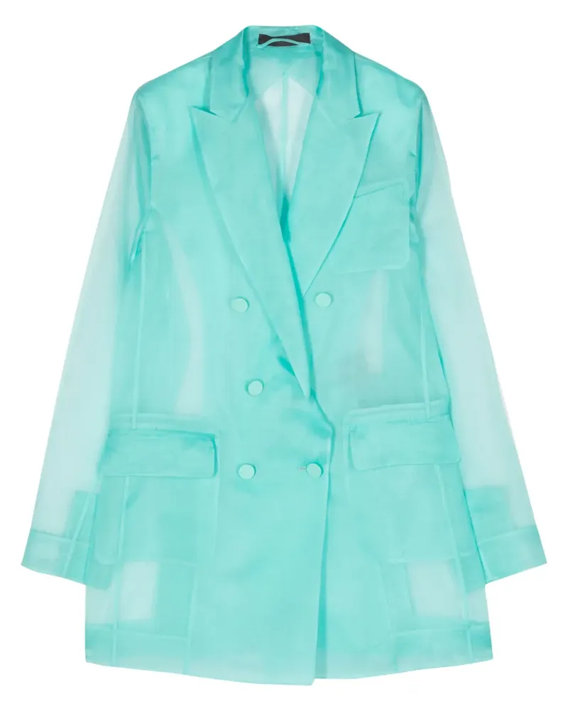 Max Mara Doppelreihiger Negrar Organza-Blazer - Blau Blau