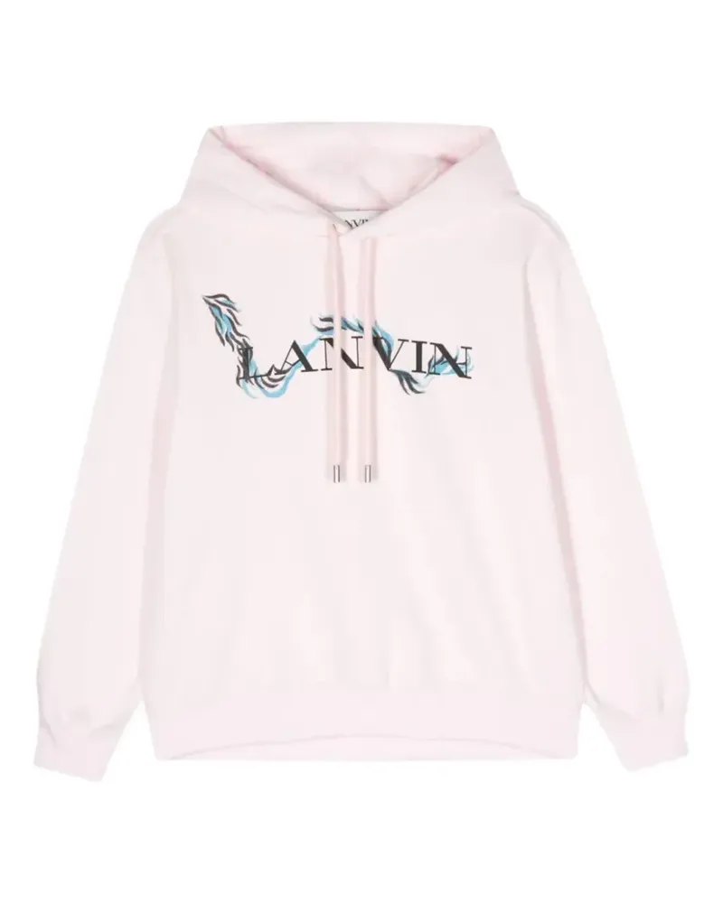 Lanvin logo-print hoodie - Rosa Rosa