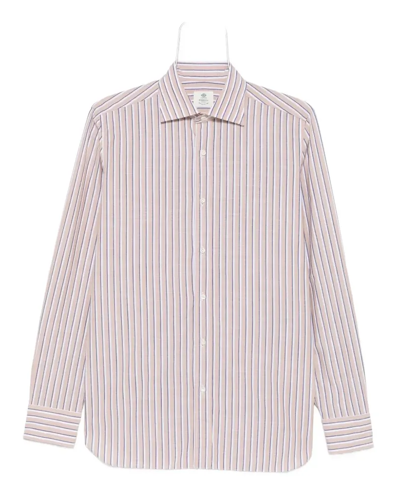 Luigi Borrelli Rio striped long-sleeve shirt - Nude Nude