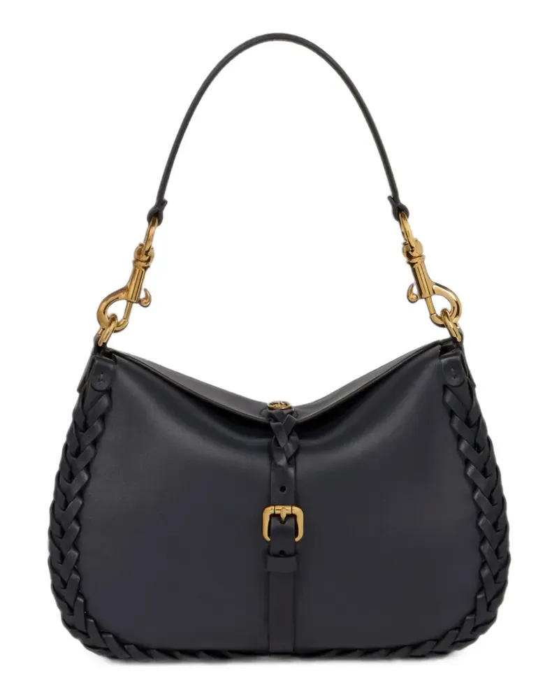 Etro Mittelgroße Pony Tasche aus Nappaleder mit Garn - Blau Blau